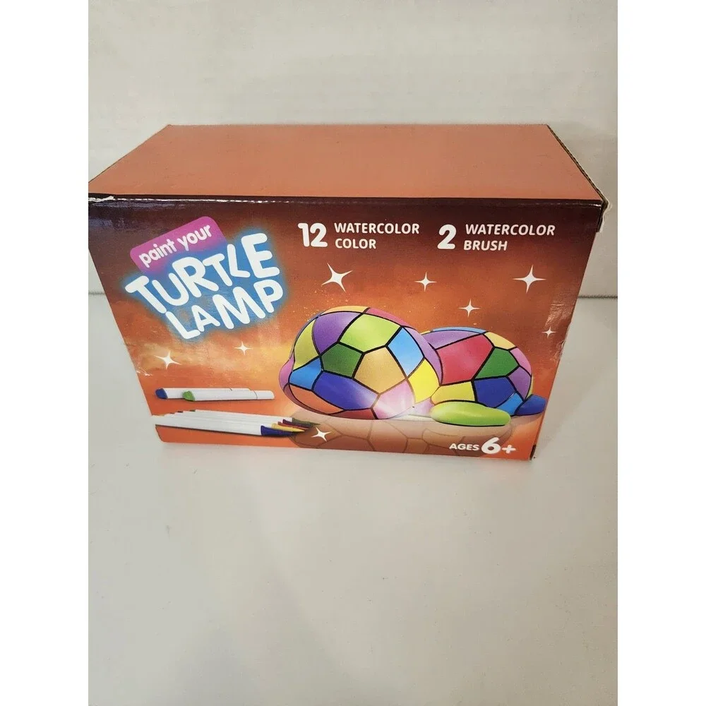 Paint Your Own Lamp Kit - Art Supplies Arts & Crafts Kit - Painting Kit Turtle